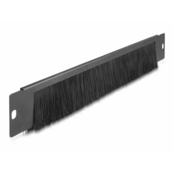 DeLock Kefová lišta univerzálna 350 x 55 mm čierna / Kefová lišta / Montážna sada / Kov, nylon (66293)