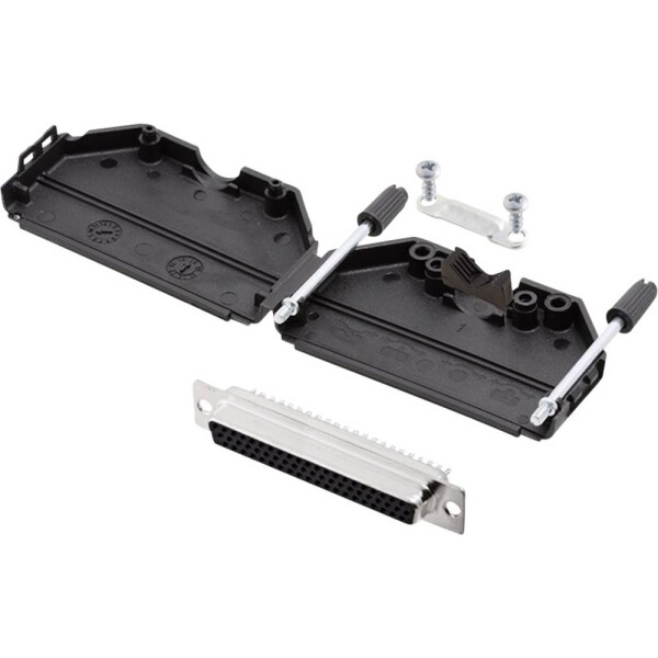 Encitech DPPK37-BK-HDS62-K 6355-0011-14 sada D-SUB zásuvková lišta 180 ° Pólov: 62 spájkovaný 1 sada; 6355-0011-14
