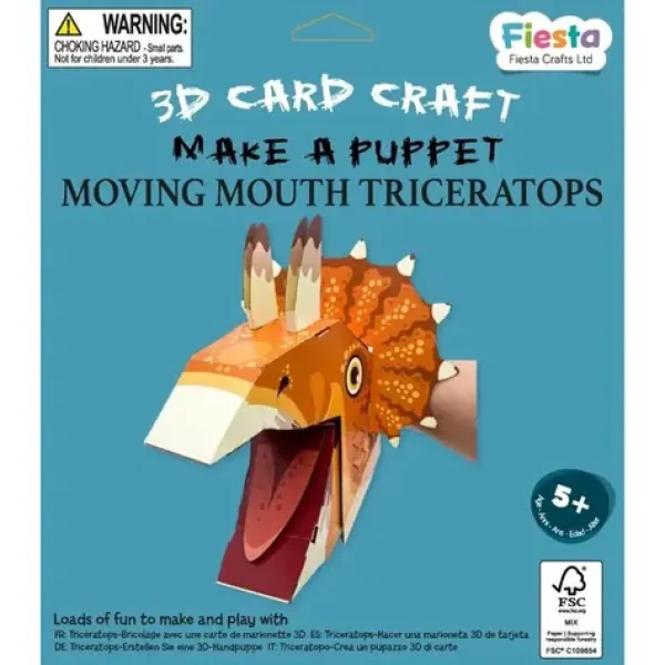 Fiesta Crafts Kreatívna sada 3D bábka Triceratops
