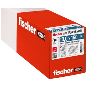 Fischer PowerFast II 566342 tanierové skrutky 10 mm 160 mm vnútorná hviezdica ocel glavanizované zinkom 50 ks; 566342