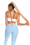 Sexy High Waist Push-Up Leggings with Bow babyblue L/XL