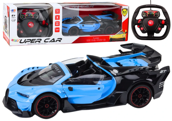 Mamido RC športové auto 1:12 s otváracími dverami modré