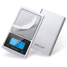 ELDONEX DiamondPro strieborná / Presná stotinová váha / LCD / max. 100g / Rozlíšenie 0.01 g (EKS-4040-SL)