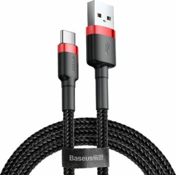 Baseus CATKLF-A91 Kábel USB-A (M) - USB-C (M) 0.5 m čierno-červená (CATKLF-A91)