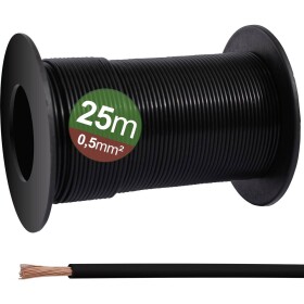 Quadrios 23CW025 jeden drôt, 0.5 mm², čierna, 25 m; 23CW025