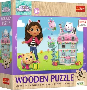 Trefl - Puzzle - Drevené puzzle Gábinin kúzelný domček: Veselá Gábi a jej priatelia