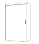 HOPA - Sprchové dvere BELVER CHROM NEW - Farba rámu - Chróm / Leštený hliník (ALU), Rozmer A - 150, Smer zatvárania - Univerzálne Ľavé / Pravé, Výplň - Číre bezpečnostné sklo - 8 mm BCBELV15CCN
