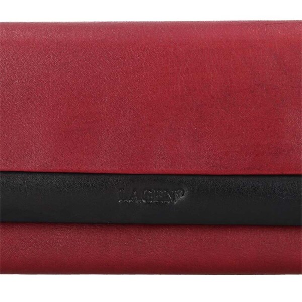 Dámska kožená peňaženka Lagen 50400 Red/Black