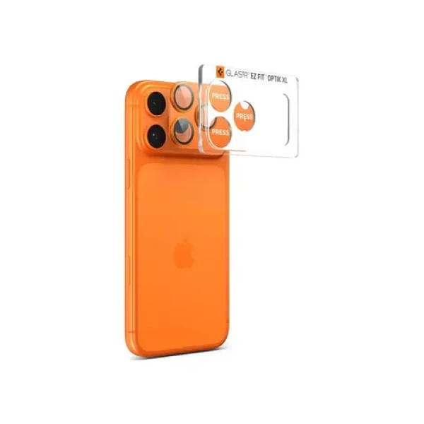 Spigen Glass TR EZ Fit Optik Pre XL sklo na fotoaparát pre Apple iPhone 17 Pre Max oranžová (AGL10650)