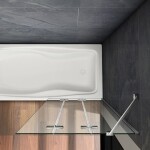 H K - Vaňová zástena S3 CLEAR 100x140cm - trojdielna sklopná, číre sklo SE-S3CLEAR100