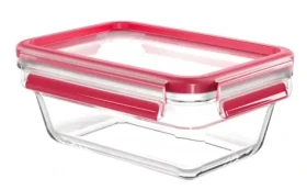 Emsa Clipamp;Close Sklenená krabička na potraviny 0.85 l červená (600741)