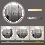 Tutumi - Zrkadlo LED 80cm meď kartáčovaná HOM-05493