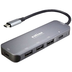 Roline Hub ROLINE USB 3.2 Gen 2, 4-kierunkowy, kabel połączeniowy typu C