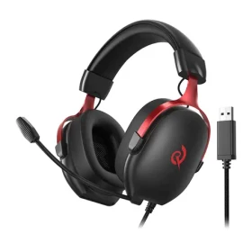 QCY Heroad VN200 Pre čierna, červená / Herné slúchadlá / USB-A / Priestorový zvuk 7.1 / 40mm meniče / Mikrofón (H7GM black red)