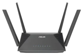 Asus RT-AX52 čierna / Router / Wi-Fi 6 / 1201 Mbit/s / 3x LAN + 1x WAN / 4 antény (RT-AX52)