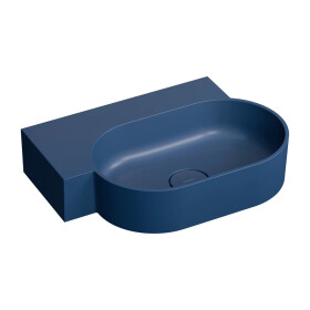 OMNIRES - OVO M+ umývadlo na dosku/závesné - ľavé, 55 x 38 cm, midnight blue mat; OVO555UWLMB