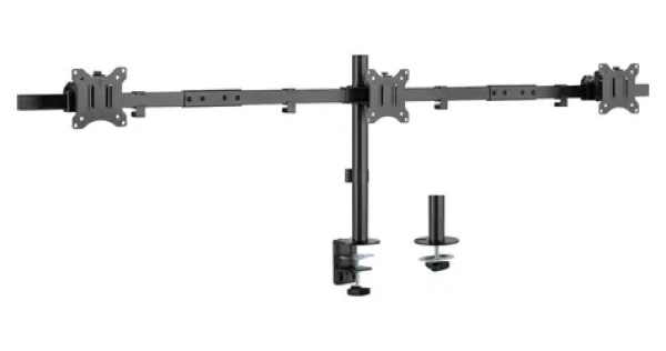 Equip stolný držiak na 3 monitory čierna / Držiak na 3 monitory / 17-32" / VESA 75/100 / 7 kg/monitor (650158)