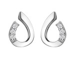 Hot Diamonds Elegantné strieborné náušnice s diamantmi Much Loved DE729