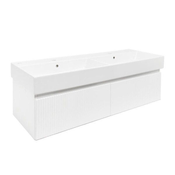 Kúpeľňová skrinka s umývadlom SAT Evolution 118x30x44, 8 cm biela mat SATEVO120WMU2 SATEVO120WMU2