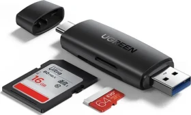 Ugreen CM304 USB-C Adaptér a čítačka kariet čierna / SD / microSD (80191)