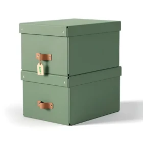 Leitz Puro zelená / Úložný box s vekom / veľkosť M / kartón / 2 ks (61490050)