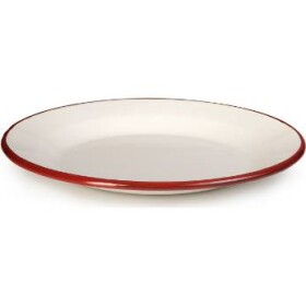 Smaltovaný tanier červeno-biely 24 cm - Ibili - Ibili