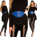 Trendy waist belt leatherlook with studs