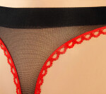 Dámske pančuchové nohavice Beatrice 15 den - Sesto Senso M-3 černá s červenou