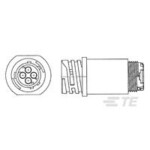 TE Connectivity TE AMP Circular Plastic Connectors 796291-1 1 ks; 796291-1