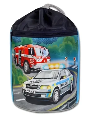 Emipo Vak na chrbát SOS 34x23 cm / Vak na chrbát / okrúhly / vrecko na zips / sťahovacie šnúrky (S-5701-2.117)