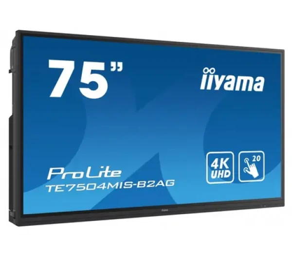 75" IIYAMA ProLite TE7504MIS-B2AG / 3840 x 2160 / 400cd / 1200:1 / HDMI + VGA + USB-C / USB / LAN / Repro (TE7504MIS-B2AG)