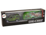 Mamido Sada Elektrických autíčok Jeep s Navíjací Príves s Dinosaury