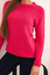 Dámsky detský sveter z alpaky s dlhými rukávmi fuchsiový UNI