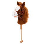 Mamido Kôň na tyči Hobby Horse so zvukmi a kolieskami 100 cm hnedý