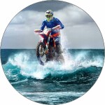 Jedlý papier Motokros na vode 19,5 cm - Pictu Hap - Pictu Hap
