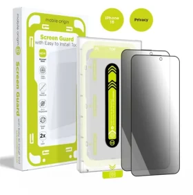 Mobile Origin Screen Guard Privacy ochranné sklo pre Apple iPhone 16 s aplikátorom / 2 ks (SGA-FP-i16-2pk)