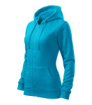 Trendy mikina na zips tyrkysová XS