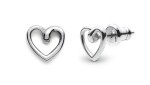 Fossil Nežné srdiečkové náušnice z ocele Sawyer JOF00608040