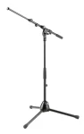 Mikrofónny stojan teleskopický čierny / Stojan na mikrofón / Výška 425-645 mm / Rameno 470-775 mm (259)