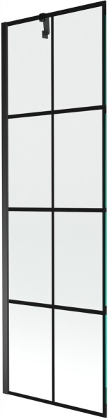 MEXEN/S - Next vaňová zástena FIX 60 x 150, čierna dekor, čierna 895-060-000-00-77-70