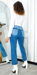 Trendy Patchwork Look Boyfriend Jeans denimblue