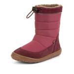 Dievčenské zimné barefoot snehule UP TEX SNOW WOOL Bordeaux G3160249-4 - 34