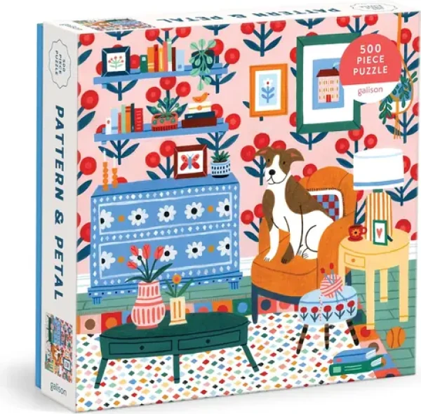 Galison Štvorcové puzzle Vzor kvet