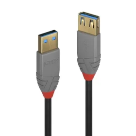 Lindy Anthra Line USB-A - USB-A čierna / Predlžovací kábel / USB 3.2 Gen 1 / 5 Gbit/s / 1 m (36761)
