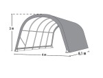 Plachtový prístrešok – ShelterLogic Run-In-Shed 4 × 6,1 m