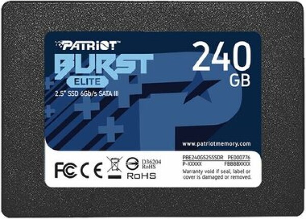 Patriot Burst Elite 240GB / SSD / 2.5 / SATA III / QLC / R: 450MBs / W: 320MBs / Interné (PBE240GS25SSDR)