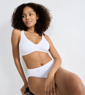 SLOGGI BASIC+ - Mäkká podprsenka z organickej bavlny Sloggi WHITE 90A