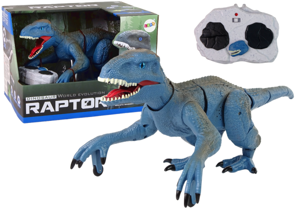 Mamido Diaľkovo ovládaný dinosaurus Velociraptor Zvuk revúci zvuky modrá