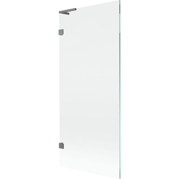 MEXEN/S - Lunar L vaňová zástena FIX 80 x 150, transparent, grafit metal 897L-080-000-95-00