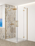 GELCO - TRINITY GOLD štvorcový kút 800x800 rohový vstup, číre sklo, GT2280-80C-G GT2280-80C-G